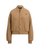 Jaqueta Bomber Tricô Trançado