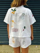 Camisa Oliva Manga Curta